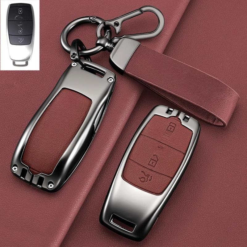 For Mercedes Benz new key protection case C260L shell E300L buckle A200L car glass/GLB/GLC/GLE high-end feel