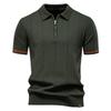 Men's Knitted Polo Shirt, Business Casual Short Sleeve Turn-Down Collar Polo Top Short Sleeve Turn-Down Collar Sweater Polo Tee for Spring Summer