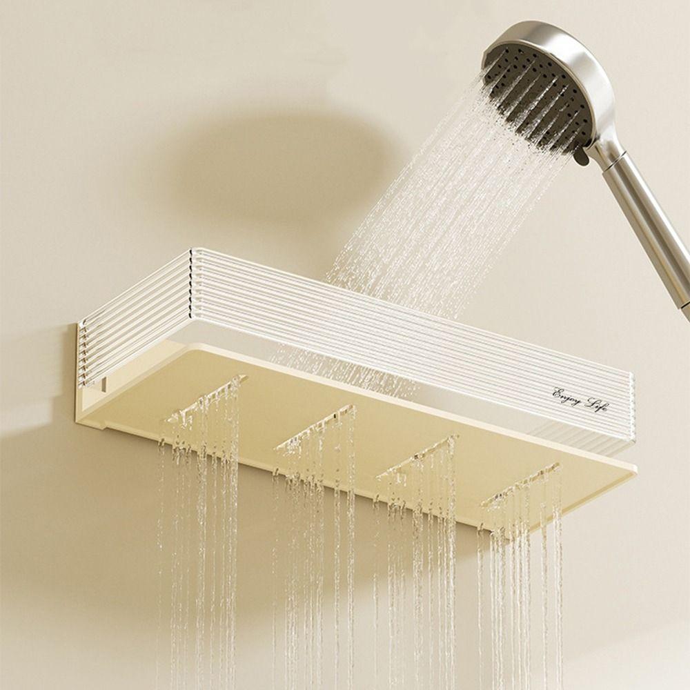 Free Punch Bathroom Storage Shelf Plastic Shampoo Storage Rack Bathroom Accessories