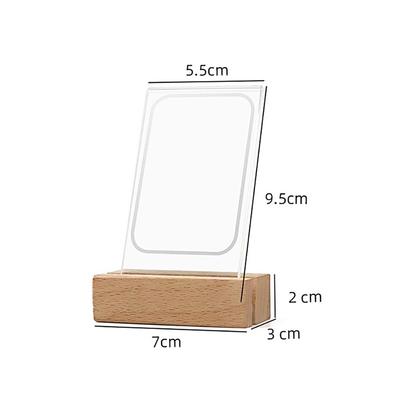 Lumière LED Acrylique Porte-Photo 3 Pouces Cadre Photo Vertical Photo de Table pour Fujifilm Mini Décoration de Bureau
