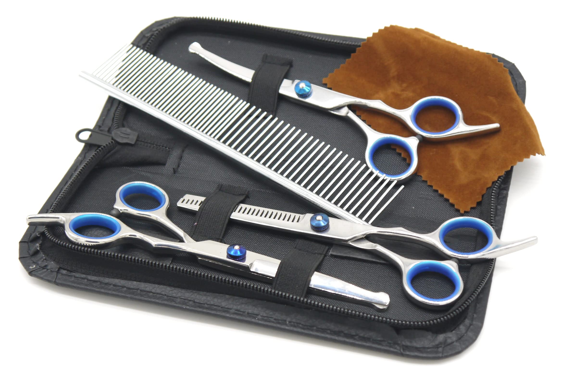 

Sugarello Grooming Scissors for Beginner Round Curved Thinning Case Included Pets, Dogs, Cats, Use, Tip, Safety, Cutting, Scissors, Scissors, 6-Piece