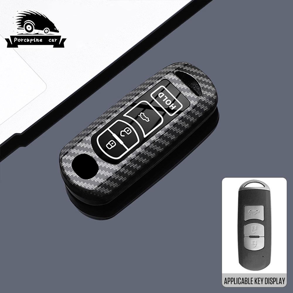 

Abs Carbon Fiber Smart 2/3/4 Buttons Remote Car Key Case Cover For Mazda Atenza Axela 6 Cx4 Cx3 Cx-5 Cx5 Cx-7 Cx-9 -