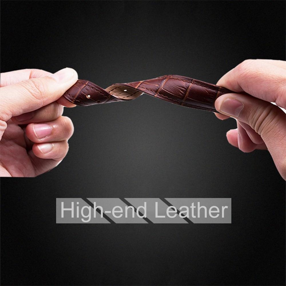 For Fitbit Versa 3/Sense Genuine Leather Watch Band Crocodile Texture Replacement Strap with Stainless Steel Buckle Bracelet