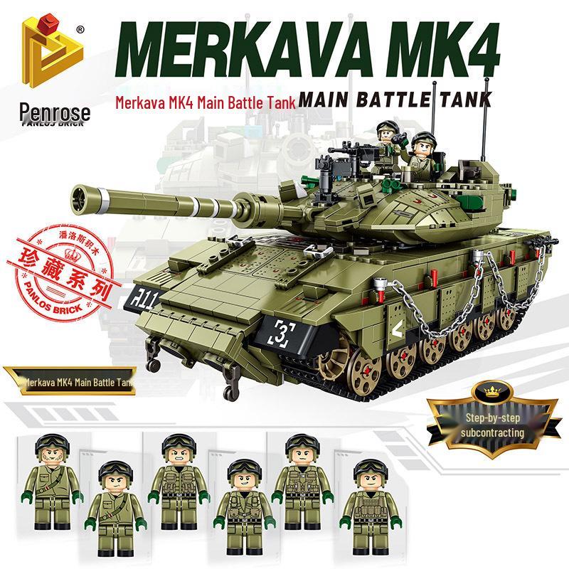 Cross-Compatible Lego WW2 Tiger T28 Heavy Battle Tank Fighter Building Blocks for Kids