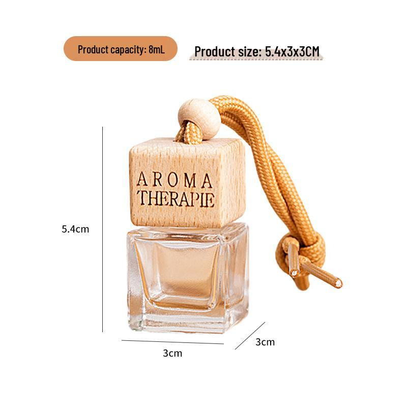 Square Glass Car Perfume Bottle - Odor Eliminator & Cute Air Vent Decoration