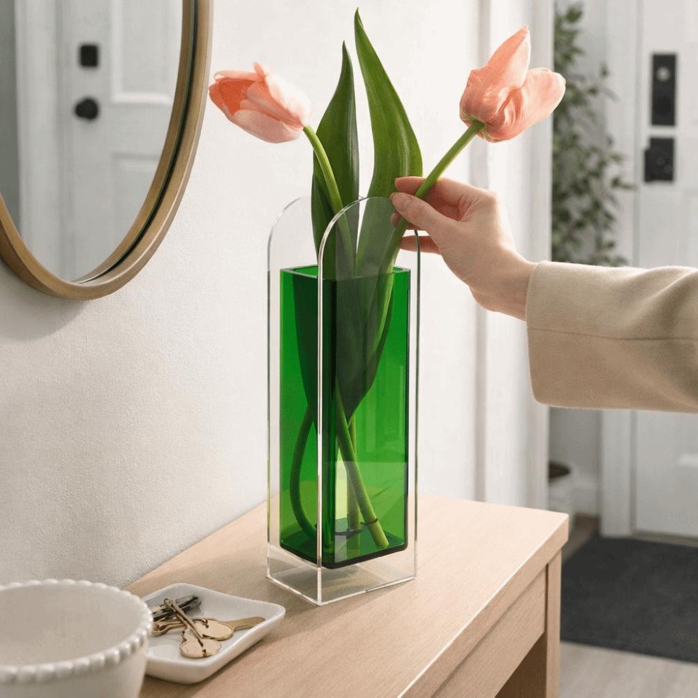 Transparent Flower Vase Geometric Flower Container Hydroponic Planter  Flower Arrangement