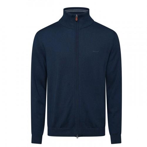 Gant Mens Textured Cotton Fleece Jacket