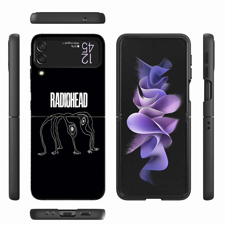 Bnad R-Radiohead Phone Case For Samsung Z Flip 6 7 5G Z Flip 5 Galaxy Z Flip 3 4 5G ZFlip Shockproof Hard Cover TPU PC Coque Cap