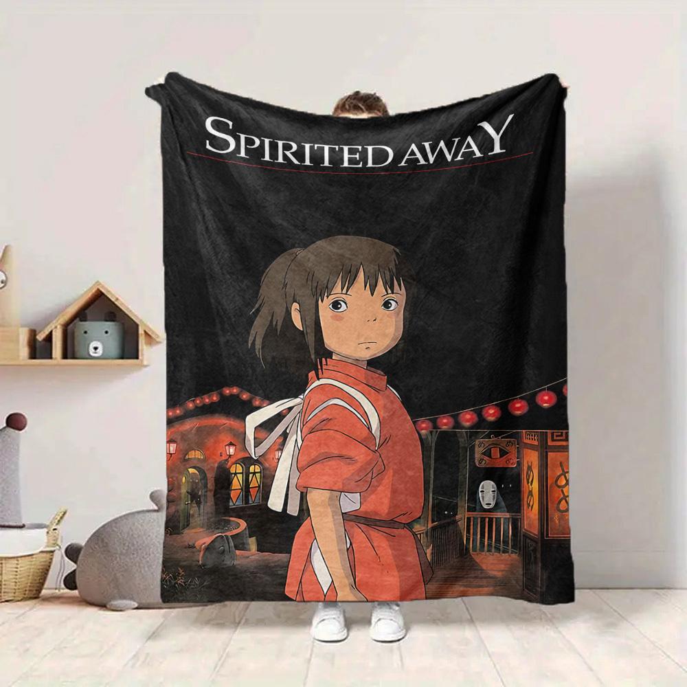 1PC Spirited Away, Chihiro Blanket Soft Warm All Season Throw for Sofa, Bed, Car, Office Vibrant Colorful Design, Durable & Cozy Gift