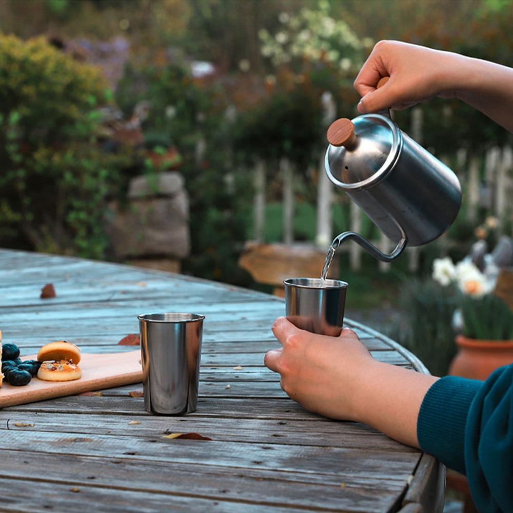 4 Pcs/Set Reusable Stainless Steel Drinking Cup Shatterproof Stainless Steel Shot Cups  Camping