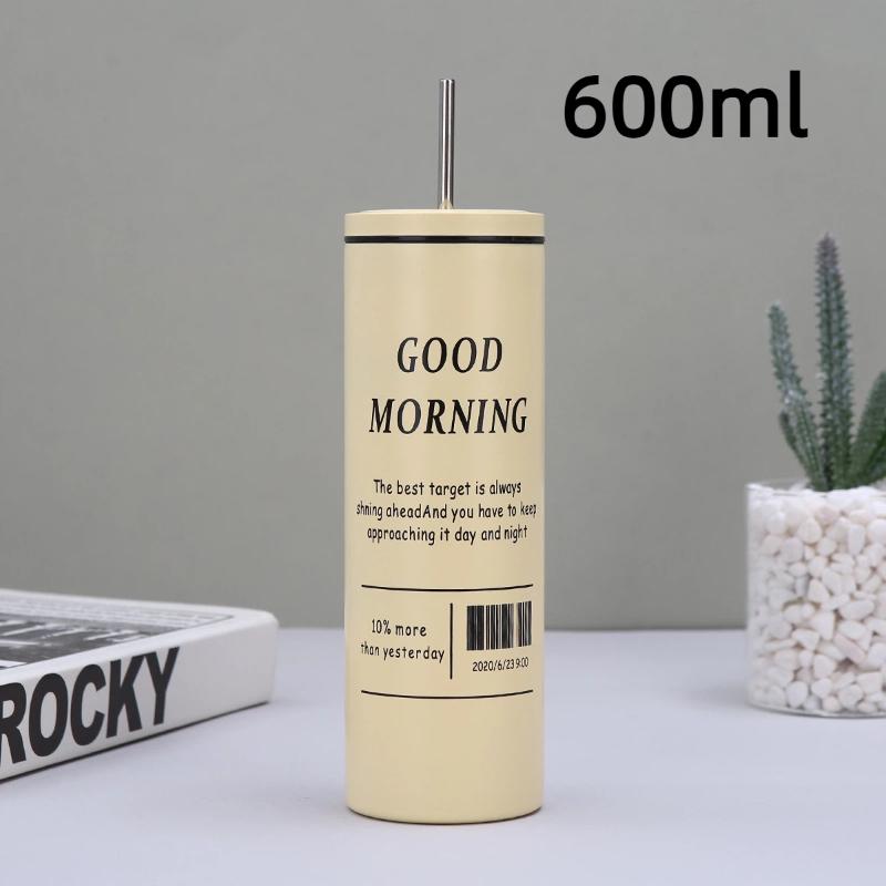 Stainless Steel Coffee Mug 16oz Portable Insulated with Straw for Outdoor Adventures and Travel