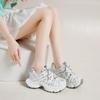 Neue dicke Sohle Riemen Dad Shoes Frühling und Sommer Füße zeigen kleines Spinnennetz atmungsaktive lässige Sneaker