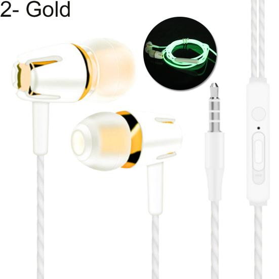 Universal Normal/Luminous Wire Heavy Bass In-ear 3.5mm Earphones with Microphone