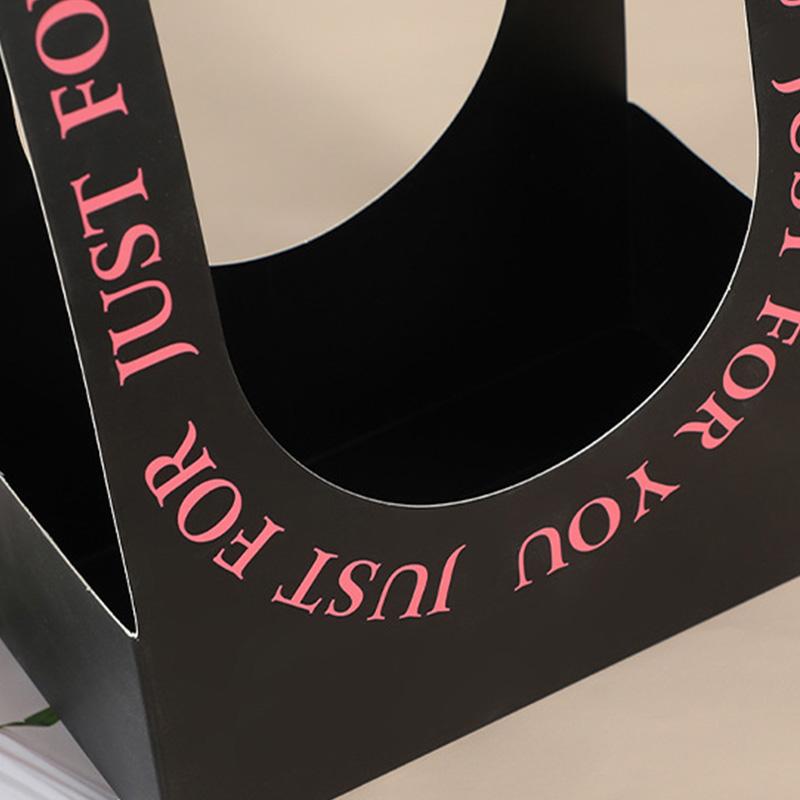 5 stk Gaveesker med Håndtak Sammenleggbare Dobbeltsidige Trykte Blomsteresker Bukett Innpakningsmateriale Blomsterkurv Håndverk Valentinsdag