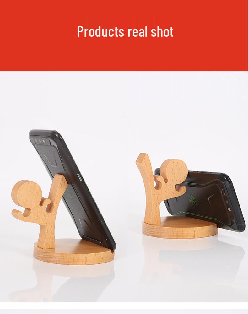 Beech Wood Phone & Tablet Stand: Lazy Person's Desk Ornament & Gift