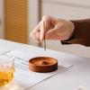*1Pcs Agarwood Tray Holder North American Black Walnut Solid Wood Incense Stick Handmade Tea Ceremony Round Incense Burner