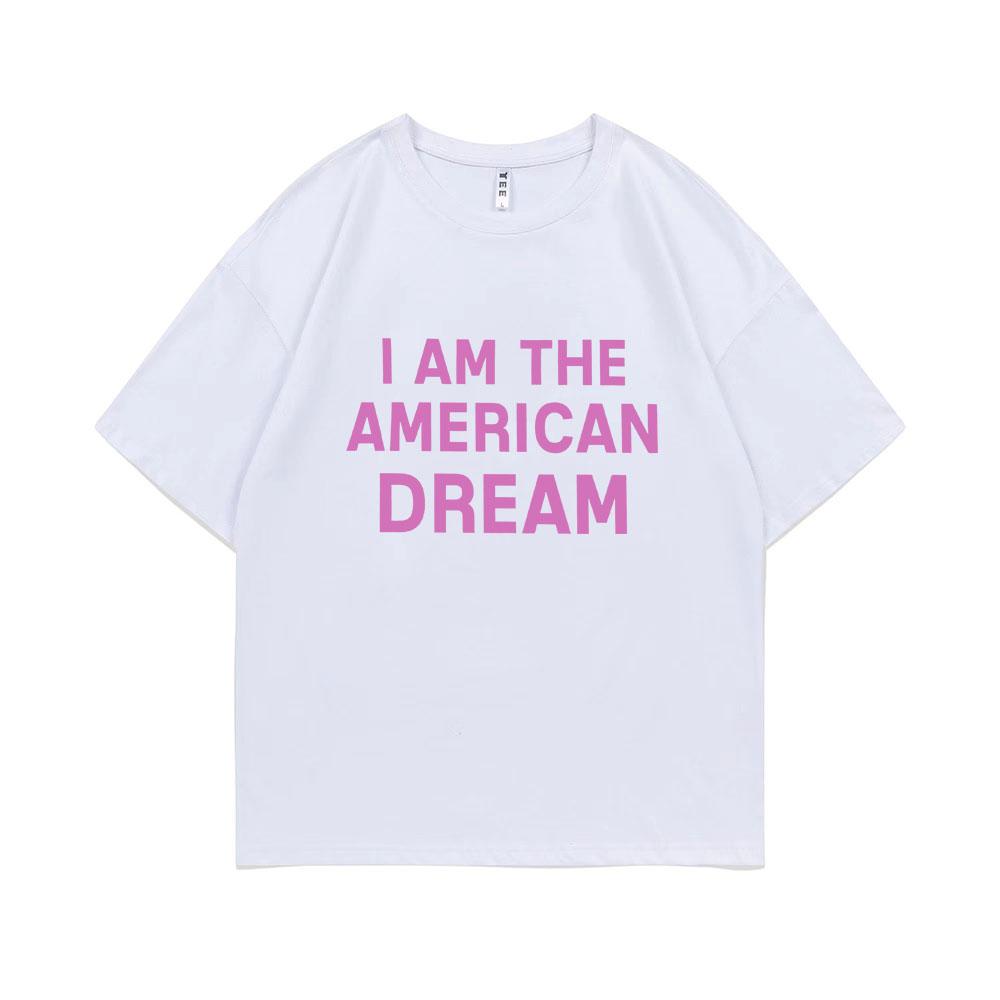 

2026 New I Am The American Dream Britney Spears Same Style Print Tshirt Men Women Casual Oversized Cotton Fashion Soft T-shirts S разноцветный
