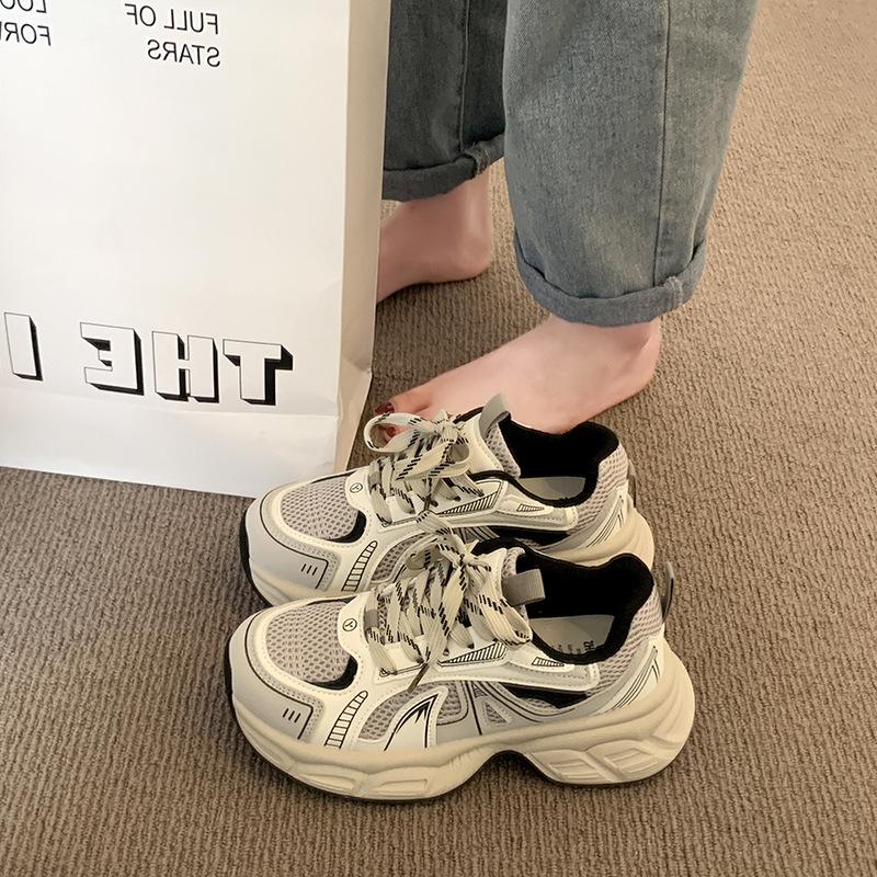 

Универсальные ультралегкие кроссовки на толстой подошве в цветовой гамме, женские кроссовки на мягкой подошве, весна 2025, новая маленькая спортивная обувь 40