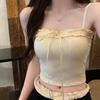 Débardeur Camisole Dentelle Nœud Tempérament Style Coréen Été Couche de Base Beau Dos Vêtement d'Extérieur Top Fille Hot