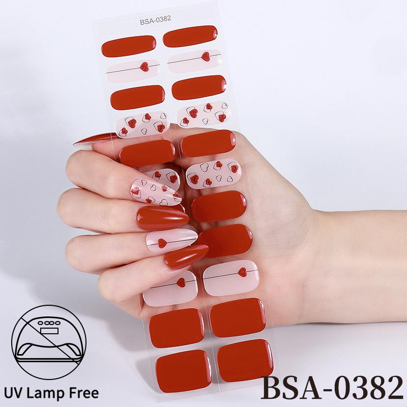 Adesivi per Unghie in Gel Impermeabili Francesi - Carini Cartoni Animati Nail Art Senza Cottura per Stili Europei e Americani