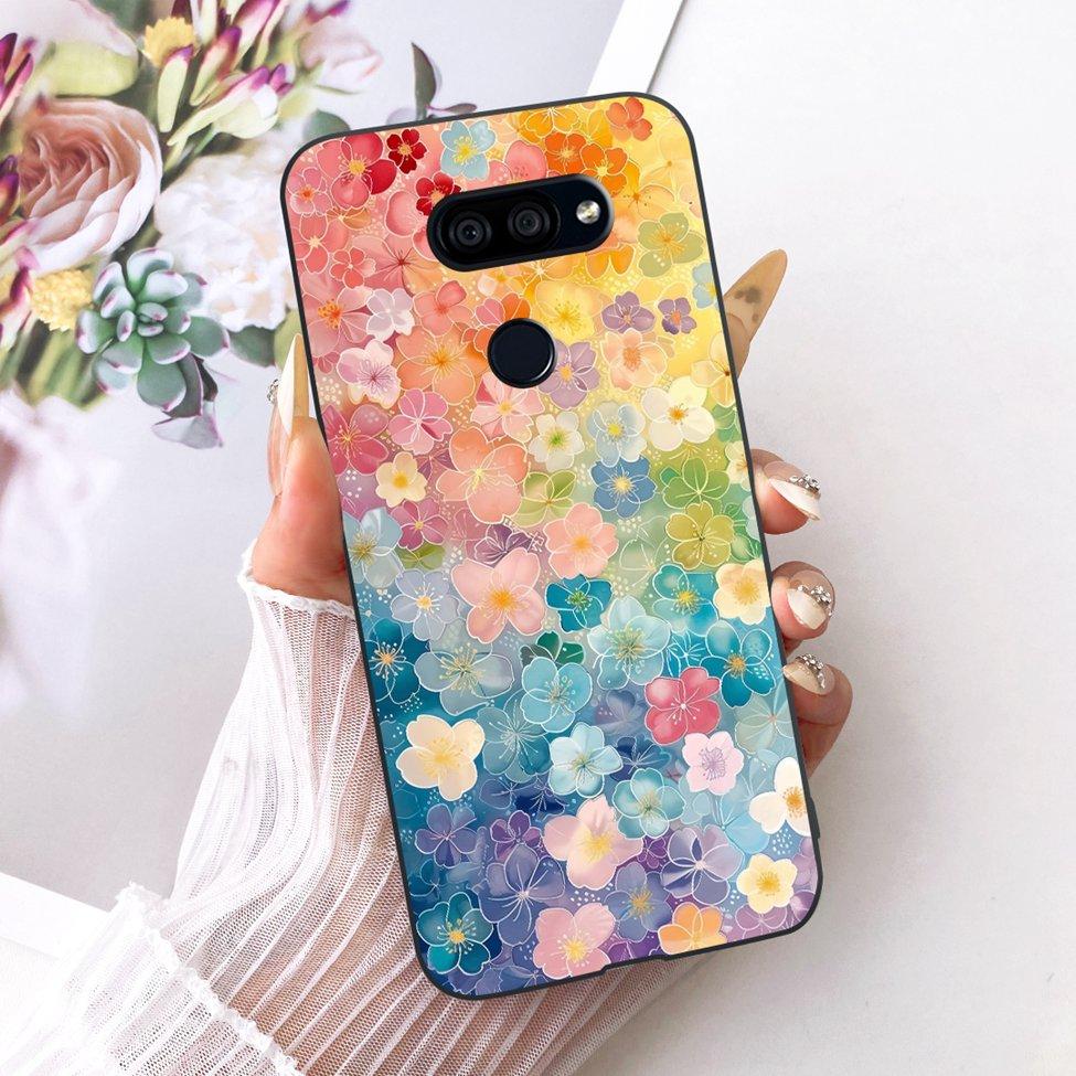Hülle Für LG K40S 2019 Cover Ästhetisch Niedliche Katze Mode Lustig Bemalt Silikon Handyhülle LMX430HM
