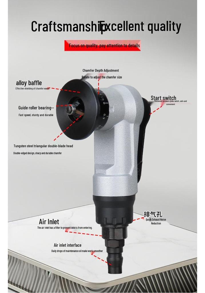 Utensile Pneumatico per Smussatura e Sbavatura Gaobao Mini 45°