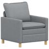 Sofa Light Grey 76 X 81 X 87.5 Cm Fabric
