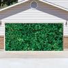 Leowefowa 16x7ft Green Leaves Garage Door Cover Grass Backdrop Greenery Circle Backdrop Stand Yard Garage Background Decoration Cover Outdoor