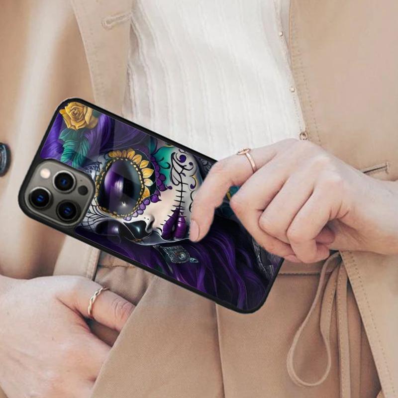Colourful Mask Mexican Girl La Catrina Magnetic Phone Case For iPhone 17 Air 16 14 13 12 Pro Max 15 Plus Wireless MagSafe Cover