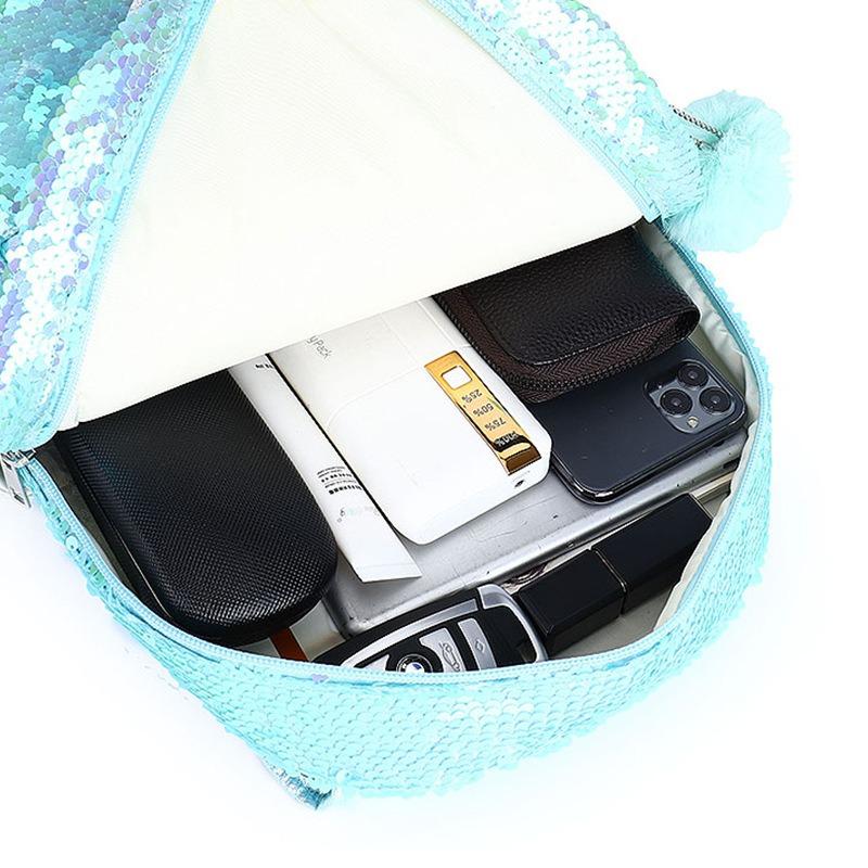 New Sequined Backpack, Primary and Secondary School Students Five-star Love Cartoon Schoolbag, Women's Backpack Custom Fashion