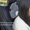 1 Set Auto Interior Decoration Car Headrest Neck Pillows Cute Cartoon Plush Waist Pillow Back Cushion Diy Accessories