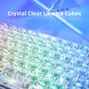 SUEHIODHY Hot Swappable Mechanical Keyboard Wireless Backlit RGB Clear K60 Keyboard Cherry Profile Transparent Keyboard Keycaps with VIA Programmable