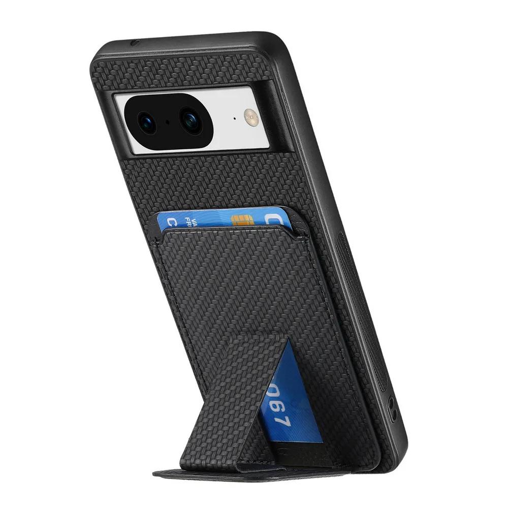 

Кожаный чехол для Google Pixel 10 Pro XL, кошелек с невидимым магнитным держателем и слотом для карт, крышка для Pixel 10Pro 9 Pro XL 9A 8 Pro 8A 7 Google Pixel 8 чёрный