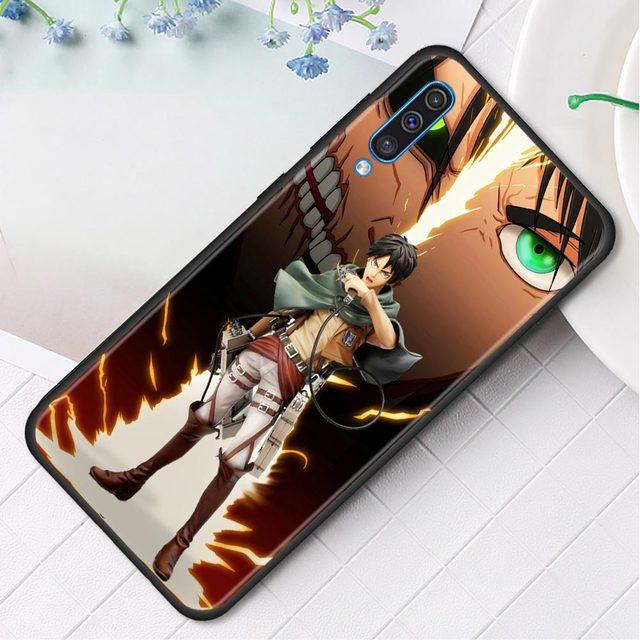 Kryt na telefon pro Samsung Galaxy A50 A70 A10 A20e A30 A40 A20s A10s A10e A80 A90 A60 A30s Silikonový kryt pouzdro Attack On Titan Anime