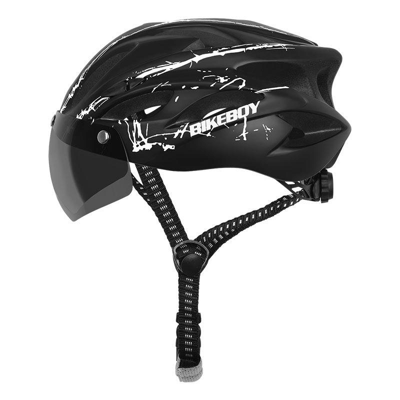Cycling helmet with goggles Integrated forming men's and women's bicycles Mountain bike bicycle accessories Hard hat Cycling equipment