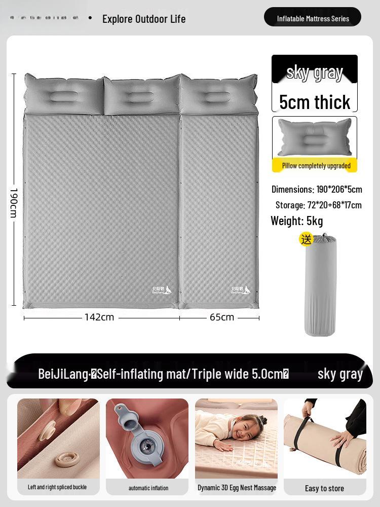 Portable Inflatable Camping Mattress for Single or Double Use