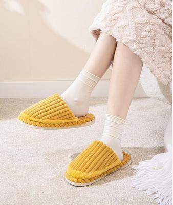 Men's Slippers Women's Home Cotton Slippers Shoes Autumn and Winter Men's and Women's Warm Cotton Slippers Couple Home Fluffy