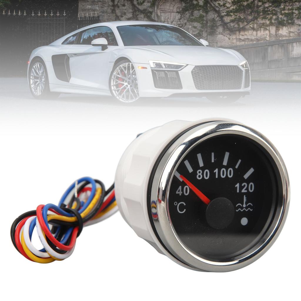 52MM Water Temperature Gauge 40 To 120 Degrees C  9 To 32V Pointer Water Temperature Meter with Backlight For RVs Yachts Fishing Boats