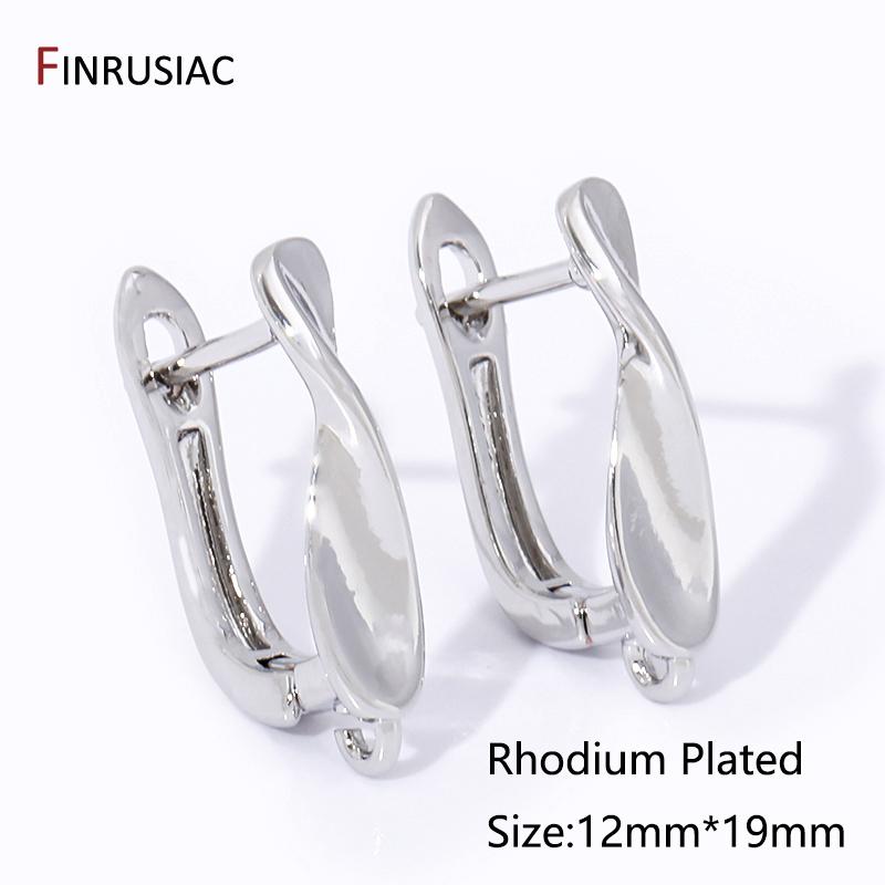

18K Gold Plated Brass Shvenzy Earwire Basic Fixtures,Stripe Earring Hooks Clasps For DIY Jewelry Making,Earring Making Findings 1 pair