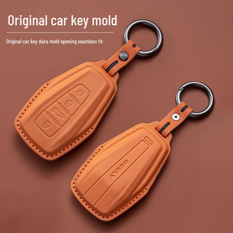 Geely Emgrand Genuine Leather Key Cover for Xingyue L, Boyue, Xingrui, Binyue, Binrui, Vision X6/X.