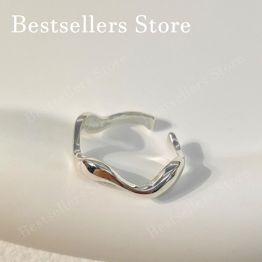 925 Sterling Silver/Gold Plain Band Twisted Open Ring For Women Fashion Charm Wedding Jewelry Gift серебряный