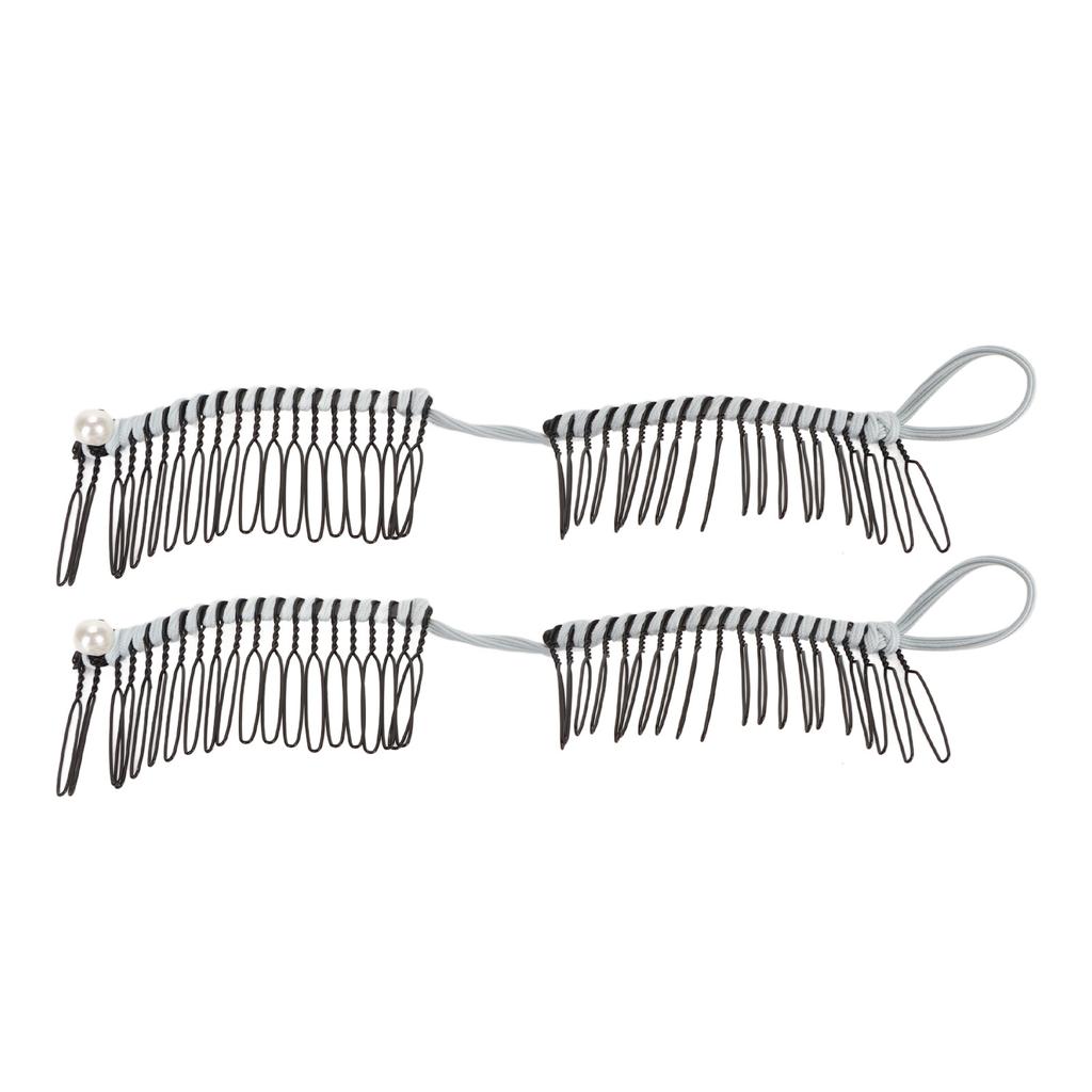 2pcs Banana Hair Clips Fashionable Stretchy Vintage Clincher Comb Tool for Women Thick Wavy Curly Hair