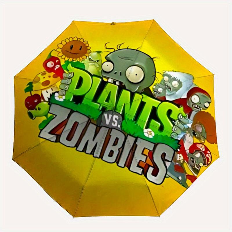 

1pc Plants Vs Zombies Automatic Umbrella 8-Bone Design Compact Gear for Outdoor Travel, Perfect Gift for Friends or Family y280828117
