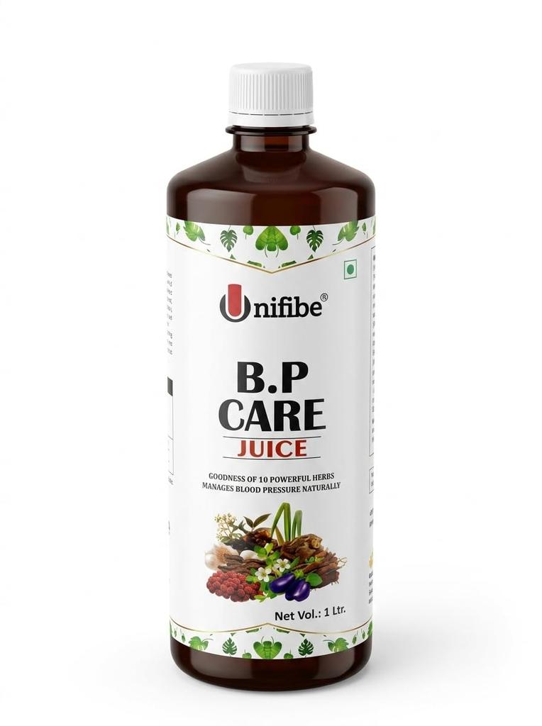 Unifibe BP Care Ayurvedic Juice with Arjuna, Jatamansi, Shankhpushpi, Brahmi, Rudraksh, Lahsun (Garlic) & other Powerful Herbs | Supports Healthy