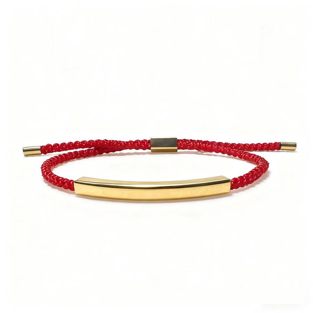 Custom Engraving Stainless Steel Couple Bracelet with Hollow Bent Tube Design