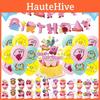 Paper Material Kirby Themed Birthday Party Hanging Flag Decoration Set With Game Cake Insert