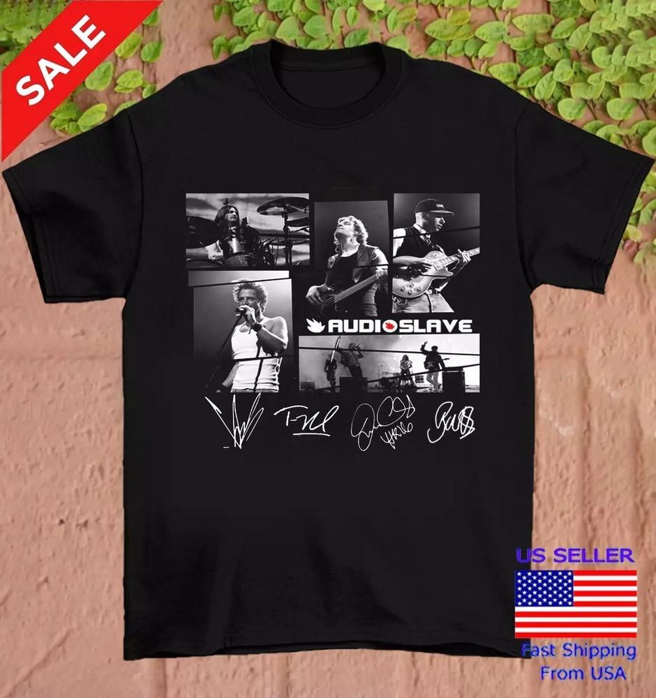 Audioslave Band Concert Signature All Members Unisex  All Size BL646 Unisex T-Shirt XXXL