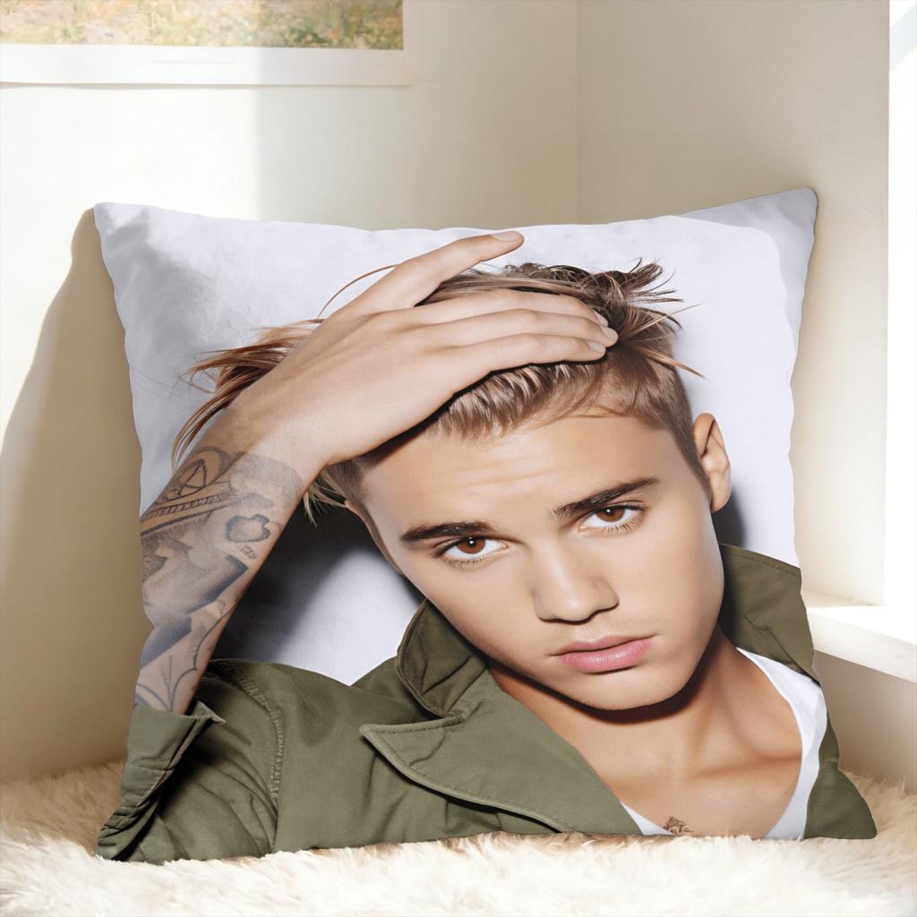 J-Justins B-Bieber Pillow Case Soft Pillow Cover Kawaii Cushion Cover For Chair Sofa Home Decor