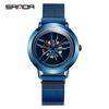 Sanda Men's Korean-Style Fashion Watch with Milanese Mesh Band - Waterproof Quartz