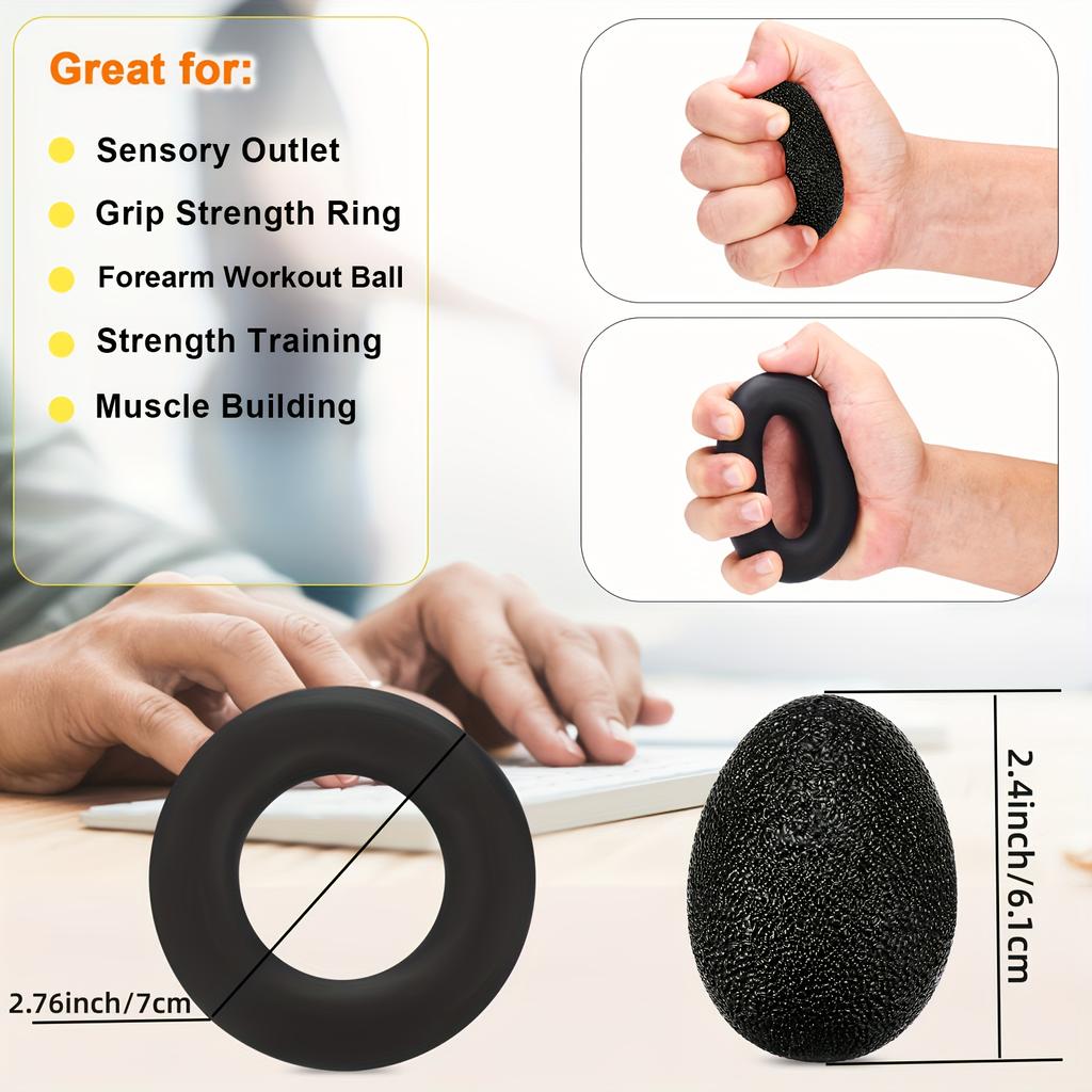 5PCS Grip Strength Trainer Kit Adjustable Hand Grip Strengthener For Muscle Building Injury Recover Hand Rehabilitation Training